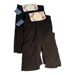 Olivia Rae Basics 2-Pack Girls Black Leggings Capri Small NWT 4 Pairs‎ Total
